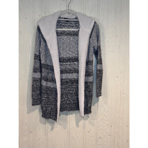 Lety & Me grey sherpa hooded cardigan, Size S